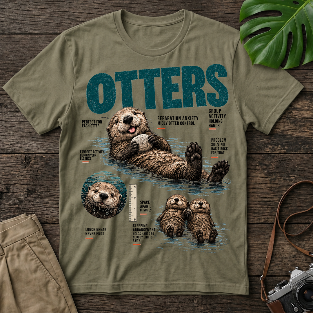 Otter Infographic Organic T-Shirt
