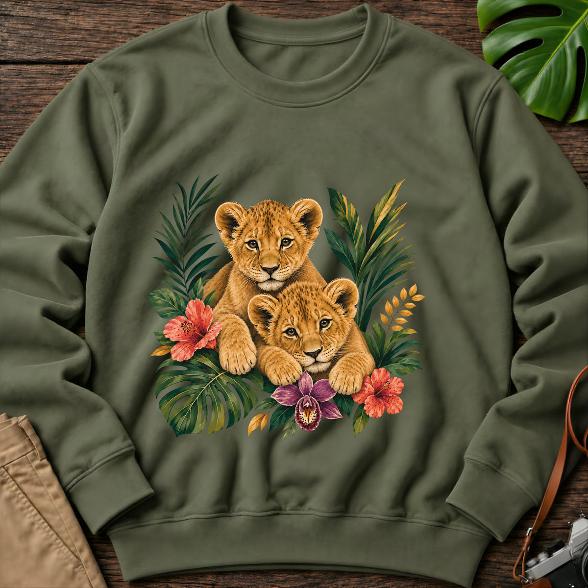 gildan-18000-sweatshirt-mockup-military-green