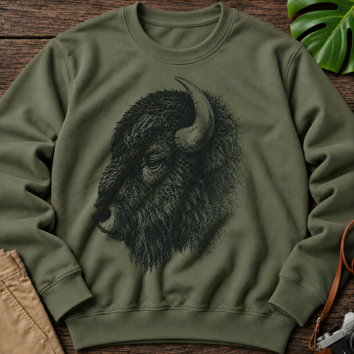 gildan-18000-sweatshirt-mockup-military-green