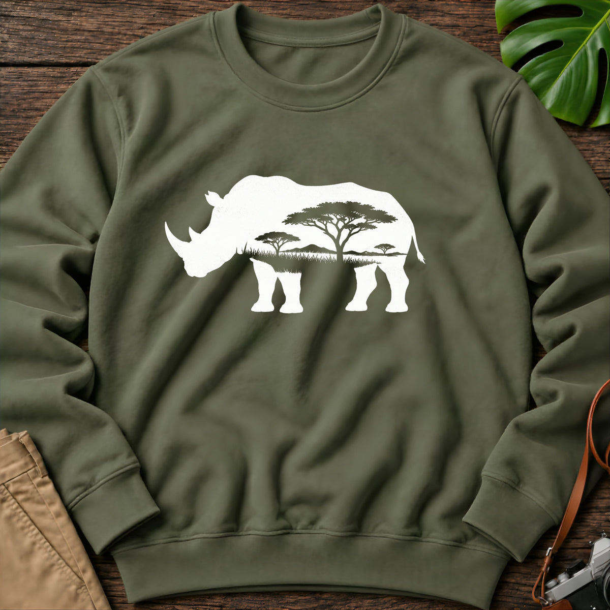 gildan-18000-sweatshirt-mockup-military-green