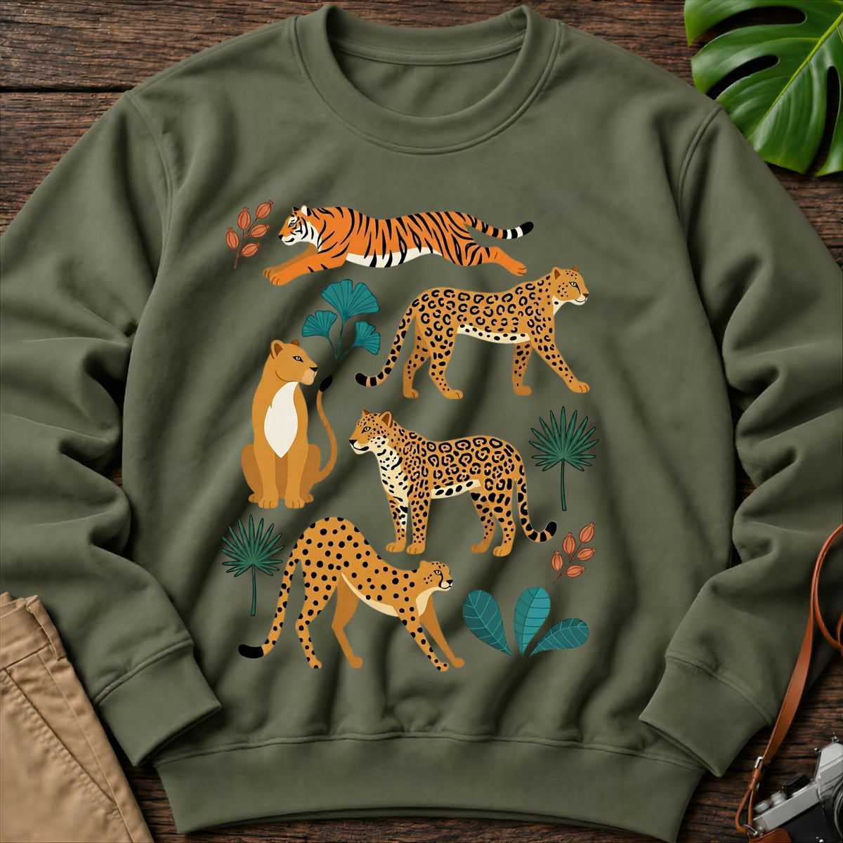gildan-18000-sweatshirt-mockup-military-green
