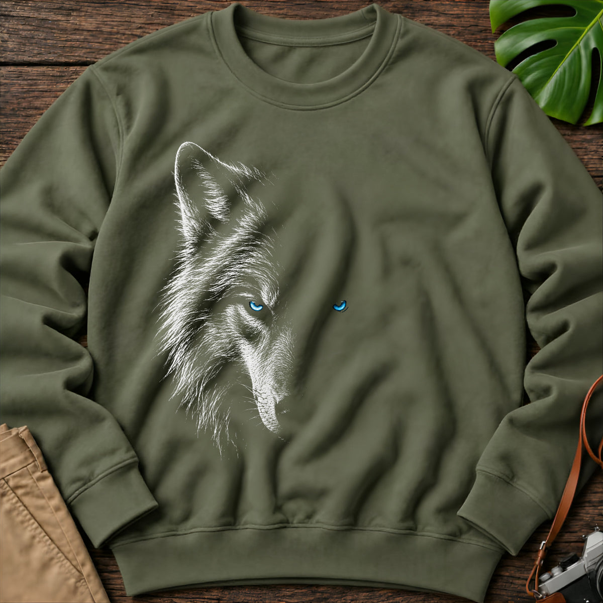 gildan-18000-sweatshirt-mockup-military-green