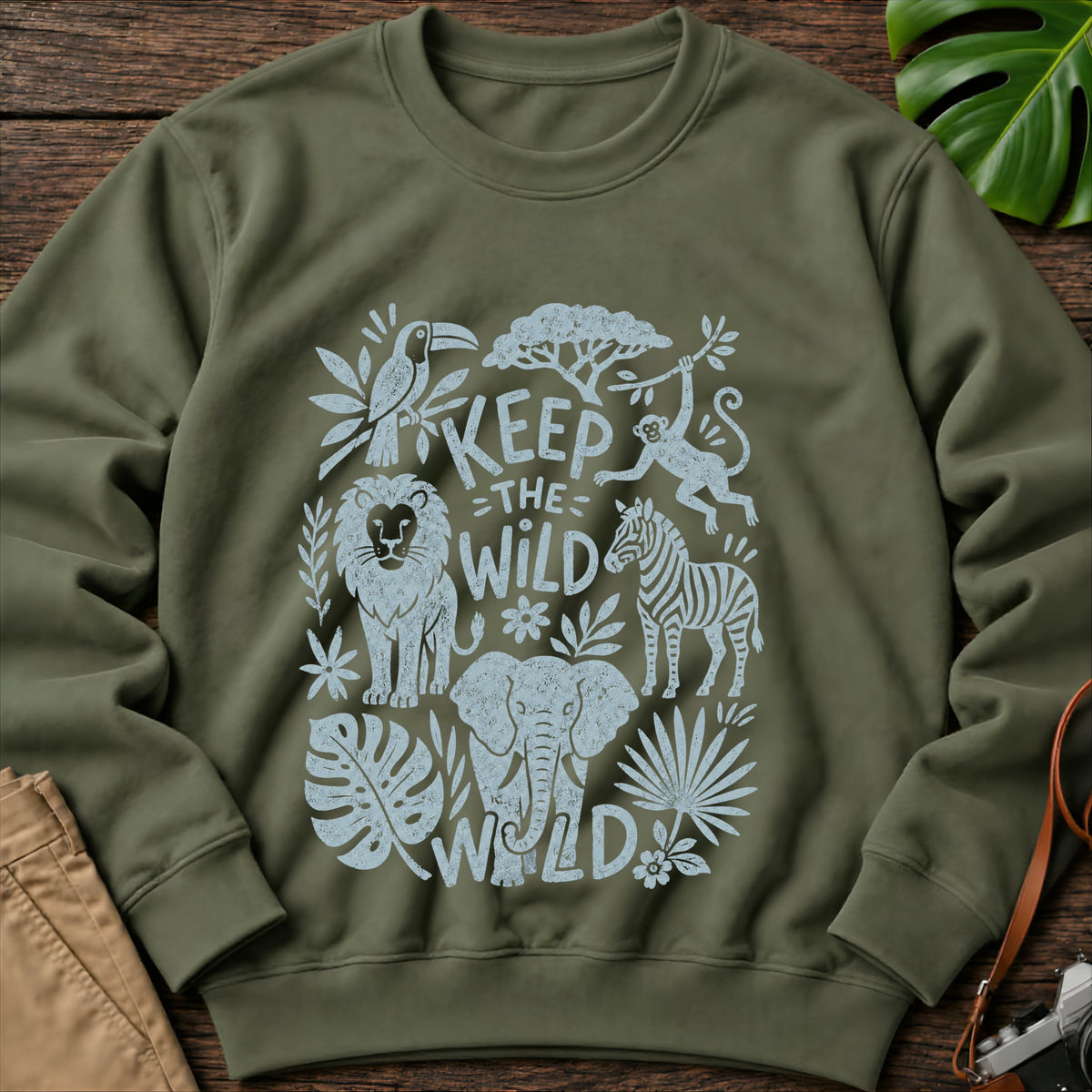 gildan-18000-sweatshirt-mockup-military-green