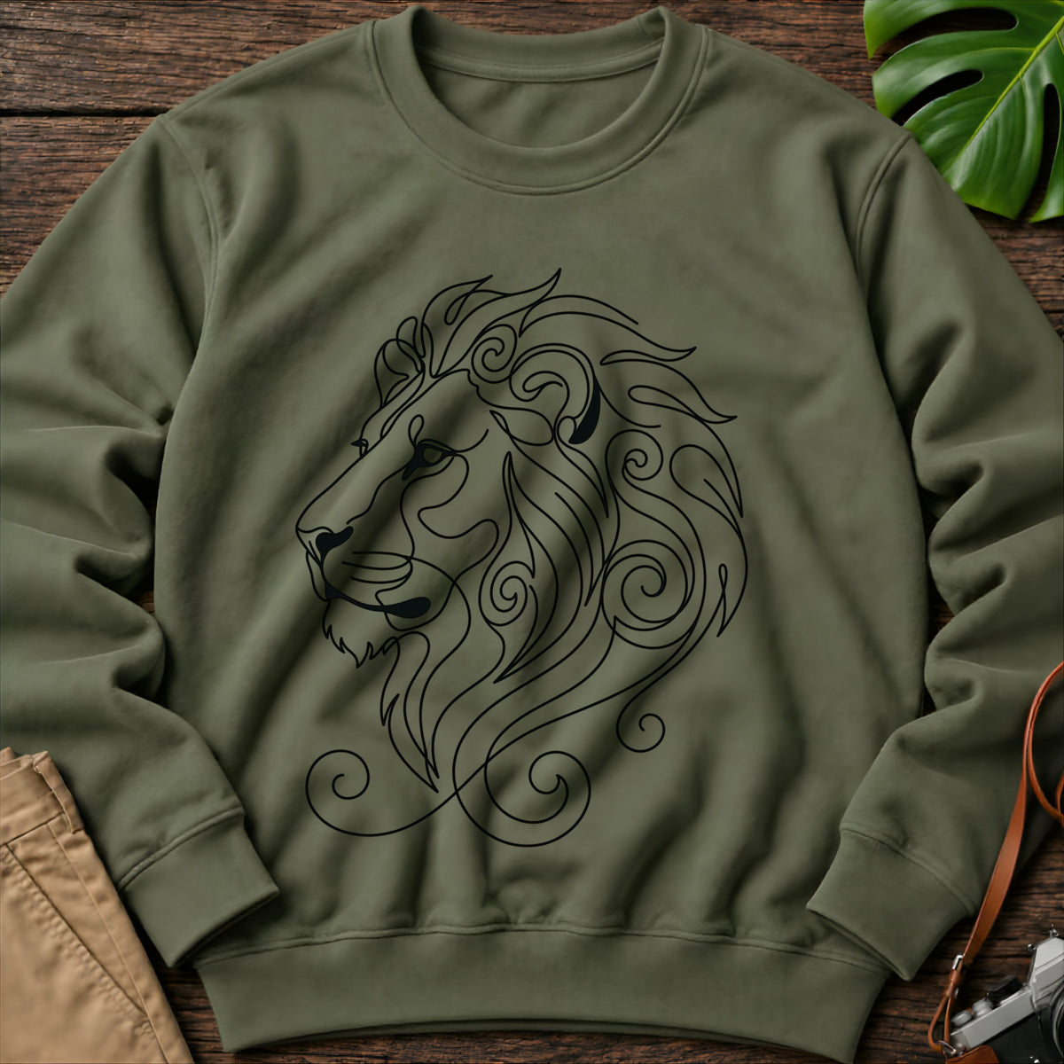 gildan-18000-sweatshirt-mockup-military-green