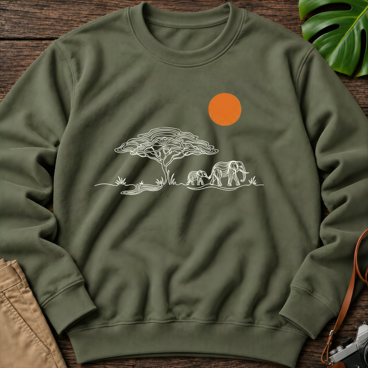 gildan-18000-sweatshirt-mockup-military-green