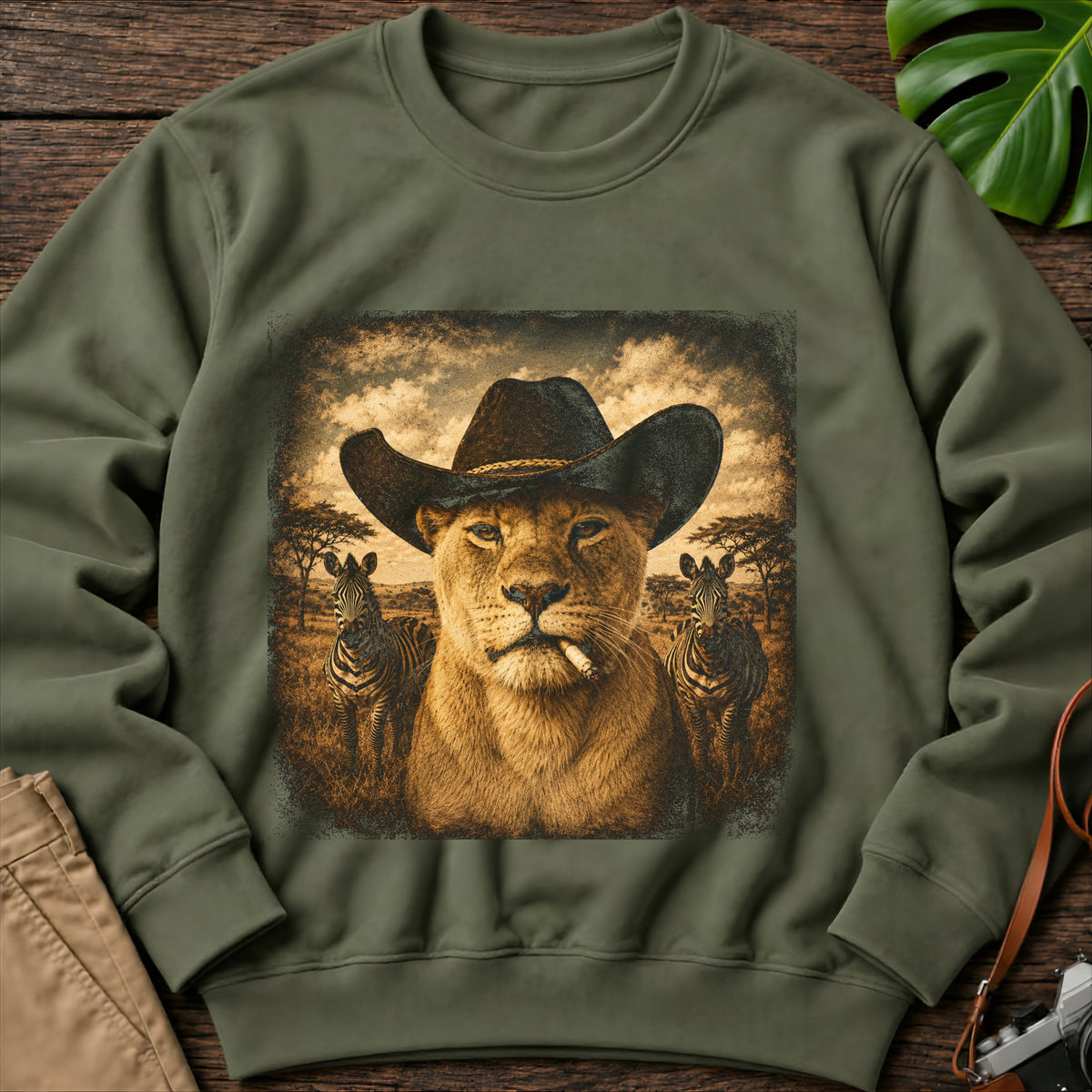 gildan-18000-sweatshirt-mockup-military-green
