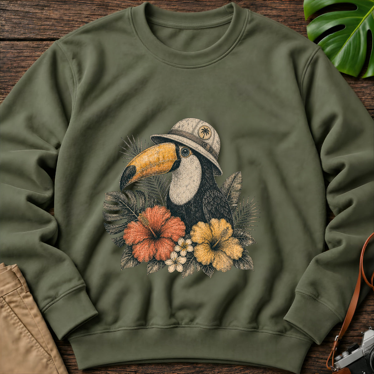 gildan-18000-sweatshirt-mockup-military-green