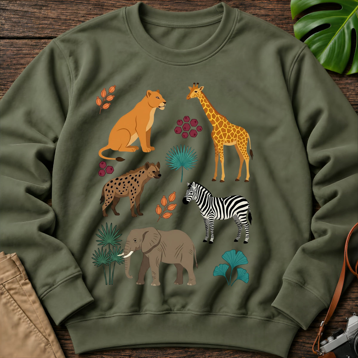 gildan-18000-sweatshirt-mockup-military-green