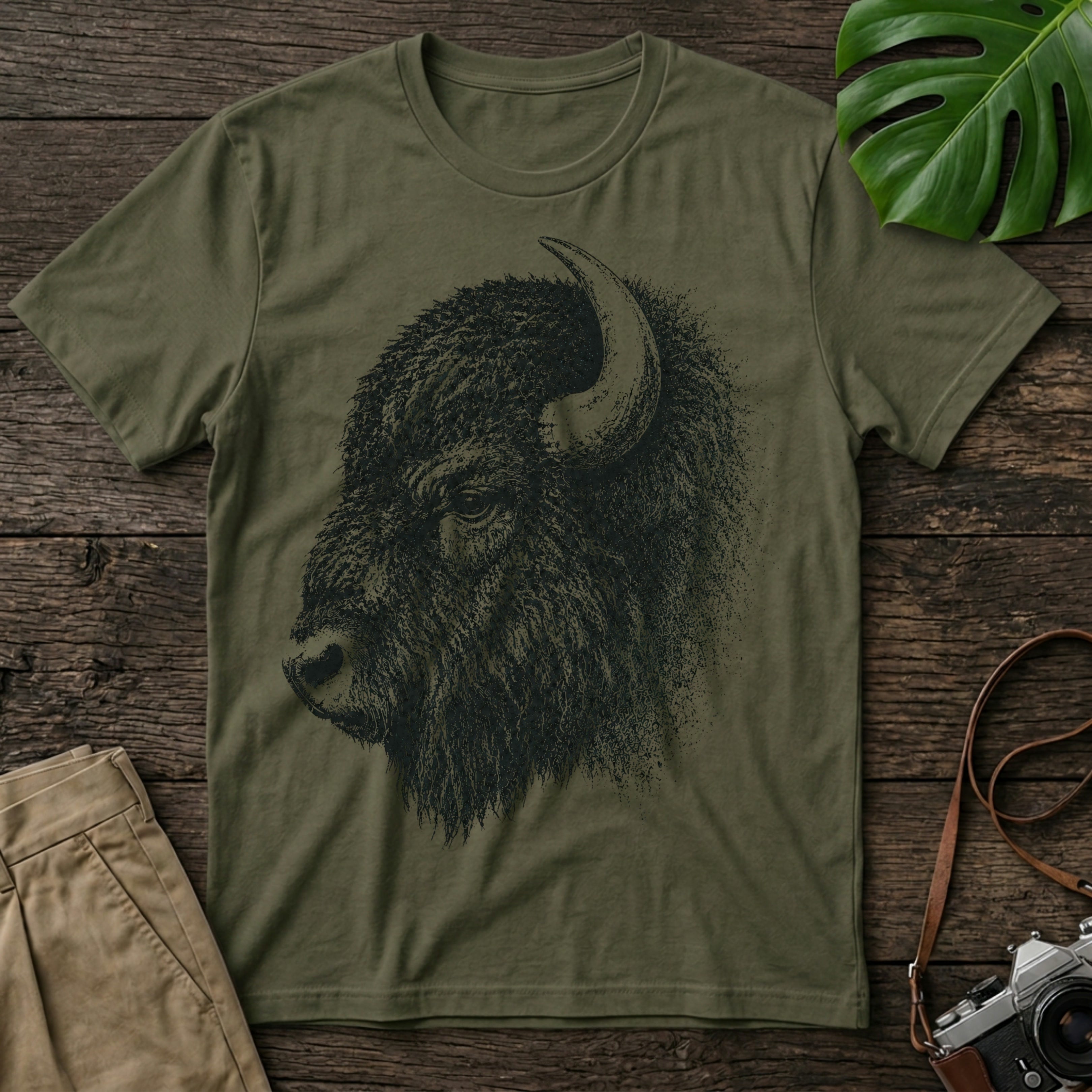 gildan-64000-mockup-military-green