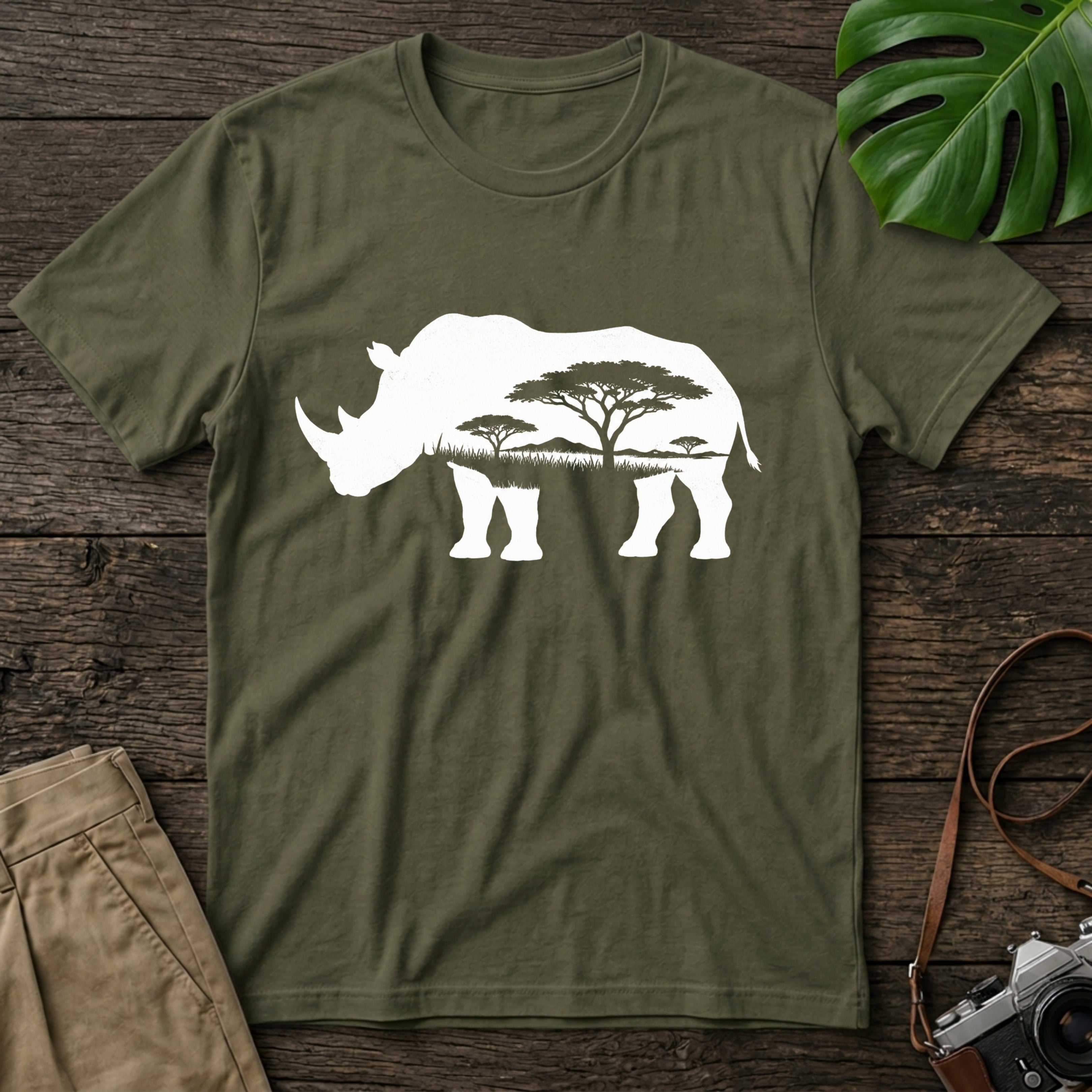gildan-64000-mockup-military-green