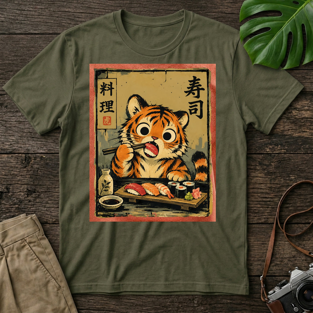 gildan-64000-mockup-military-green