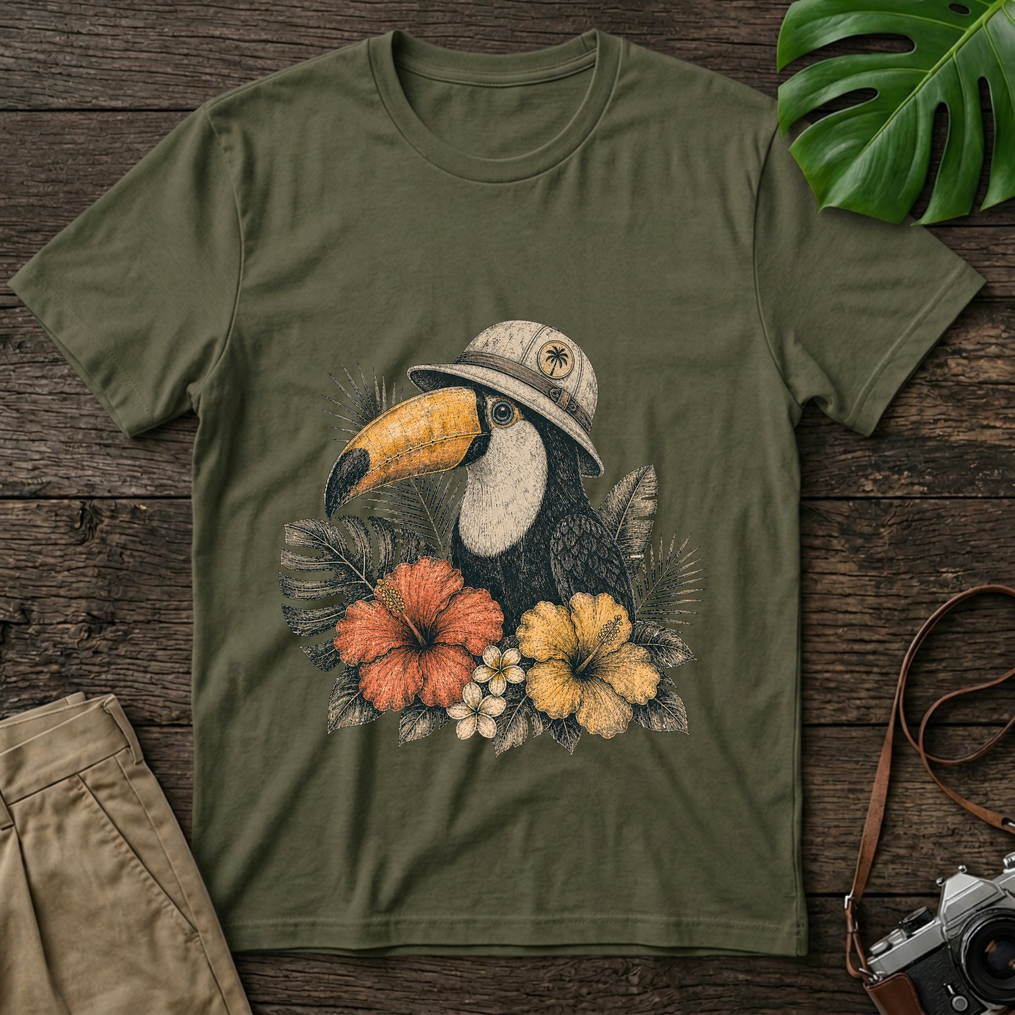 gildan-64000-mockup-military-green