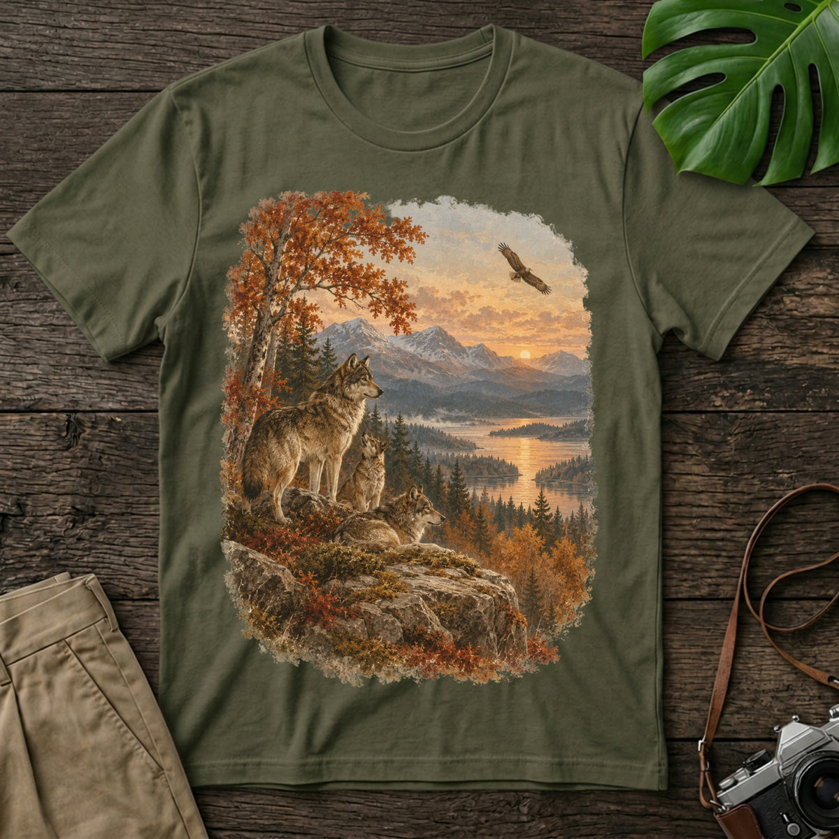 gildan-64000-mockup-military-green