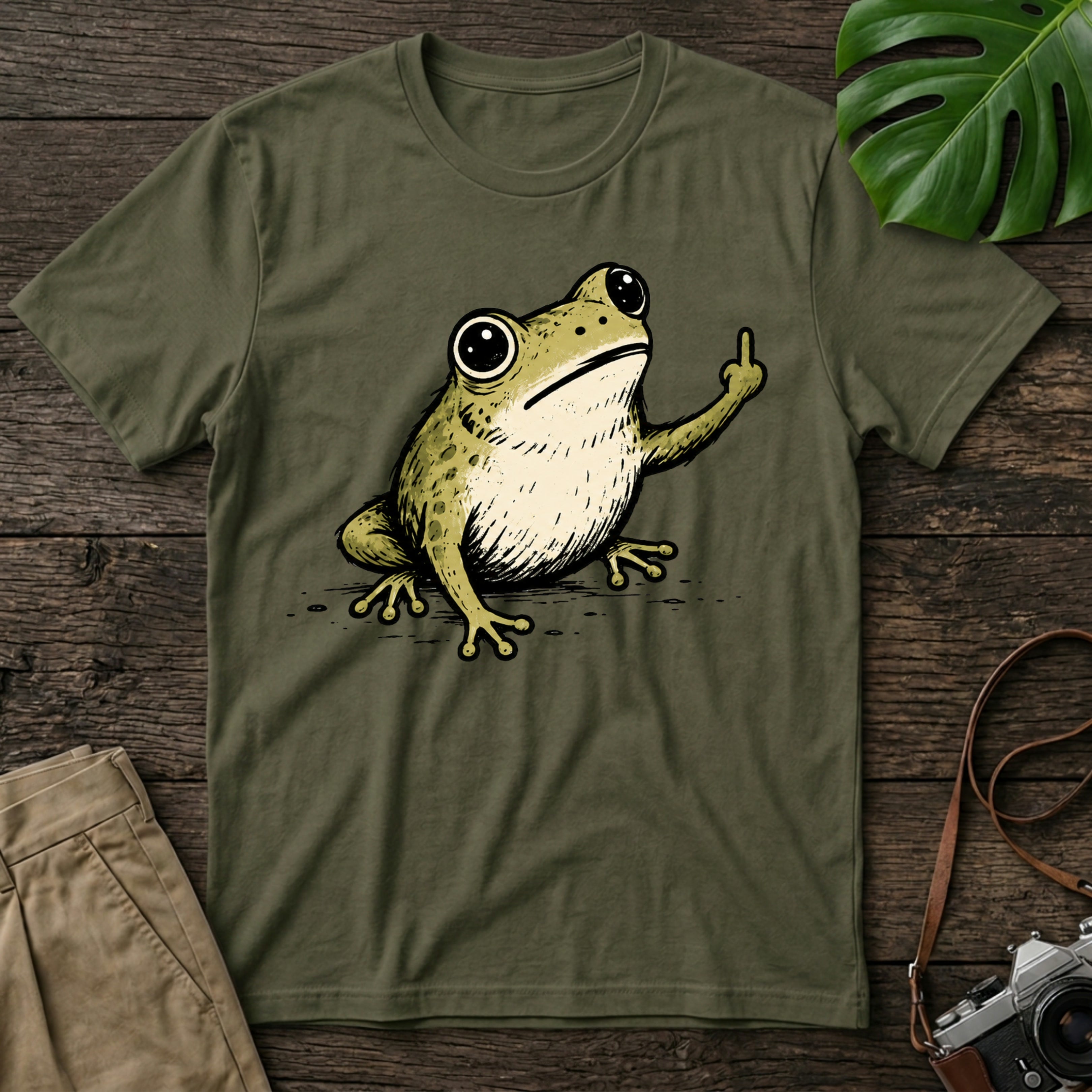 gildan-64000-mockup-military-green